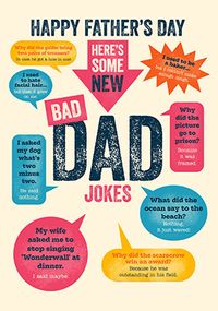 Tap to view Some New Bad Dad Jokes Father's Day Card