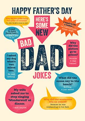 Photo of Some New Bad Dad Jokes Father's Day Card
