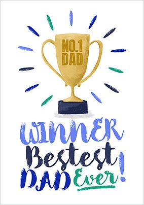 Photo of Bestest Dad Winner Father's Day Card