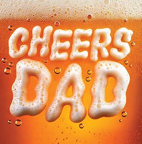 Photo of Cheers Dad Beer Foam Square Father's Day Card