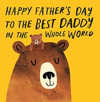 Tap to view To The Best Daddy In The World Square Father's Day Card