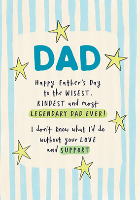 Legendary Dad Verse Father's Day Card