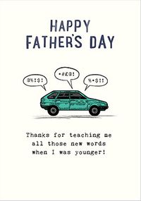 Tap to view Thanks For Teaching Me All Those Words Father's Day Card