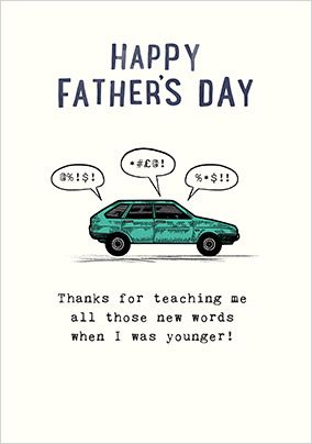 Photo of Thanks For Teaching Me All Those Words Father's Day Card