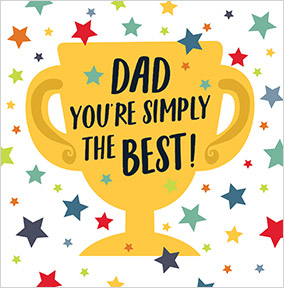 Dad You're Simply The Best Trophy Father's Day Square Card