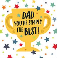 Tap to view Dad You're Simply The Best Trophy Father's Day Square Card
