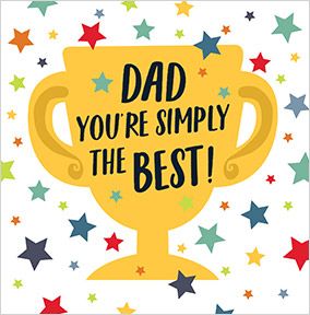 Photo of Dad You're Simply The Best Trophy Father's Day Square Card