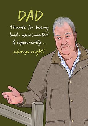 Photo of Loud, Opinionated & Always Right Father's Day Card