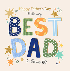 To The Very Best Dad Father's Day Square Card