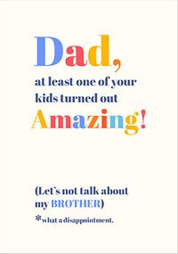 Tap to view Let's Not Talk About My Brother Father's Day Card