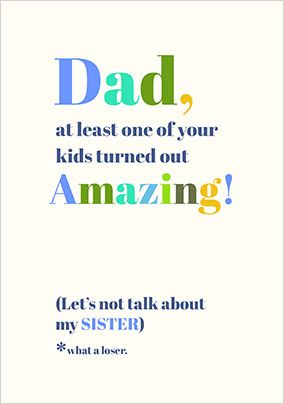 Photo of Let's Not Talk About My Sister Father's Day Card