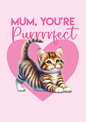 Mum You're Purrrfect Mother's Day Card