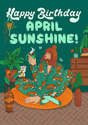 April Sunshine Birthday Card