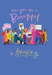 Tap to view You Are Beautiful & Amazing Pride Card