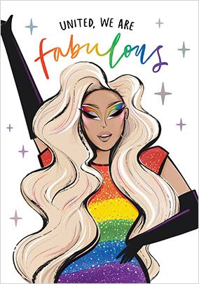Photo of United We're Fabulous Pride Card