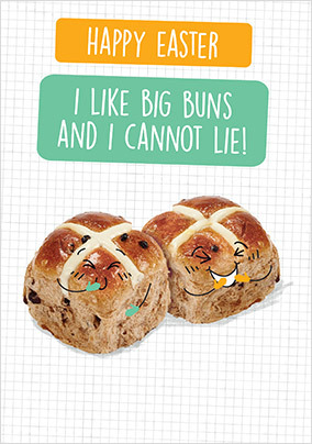 Big Hot Cross Buns Easter Card