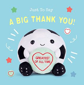 Photo of Swizzels Love Hearts Thank You Football Coach Square Card