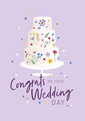 Photo of Wedding Cake Congratualtions Card