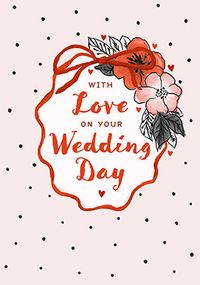 Tap to view Floral and Bow Border Wedding Card