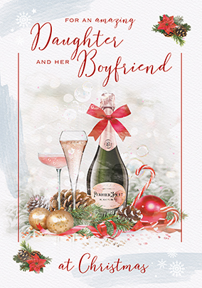 Daughter And Boyfriend Christmas Card