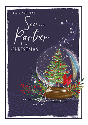 Son And Partner Bauble Christmas Card