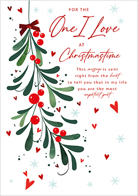 One I love Message From The Heart Christmas Card