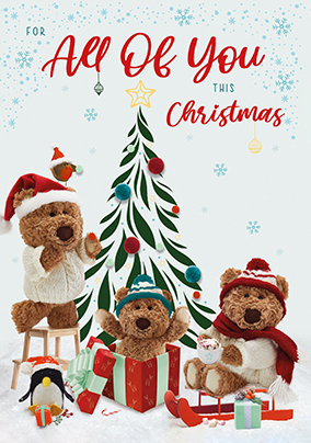 Barley Bear For All Of You Christmas Card
