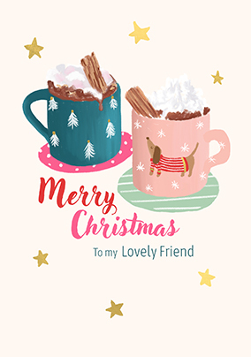 Hot Chocolate Christmas Card for Special Friend