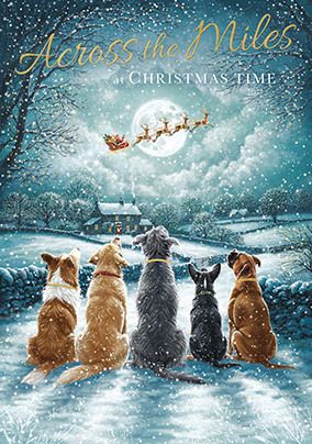 Photo of Across The Miles Winter Dogs Christmas Card