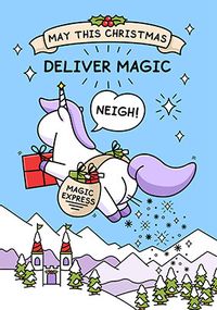 Tap to view Magic Unicorn Christmas Card