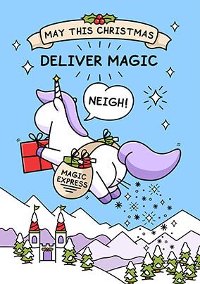 Photo of Magic Unicorn Christmas Card