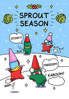 Photo of Sprout Season Farting Christmas Card