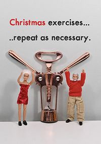 Tap to view Bottle Opener Excercises Christmas Card
