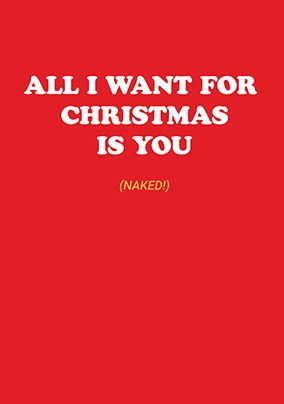 Photo of All I Want For Christmas Is You… Naked Christmas Card