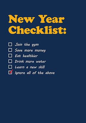 Photo of New Year Checklist Card