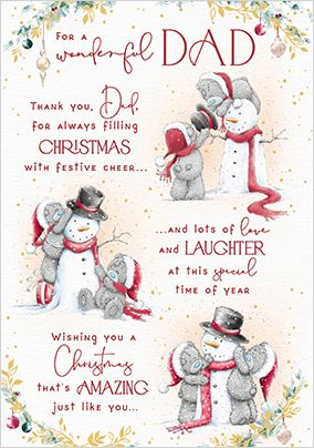 Photo of Me To you Wonderful Dad Verse Christmas Card