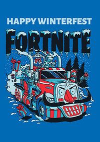 Tap to view Fortnite Happy Winterfest Christmas Card