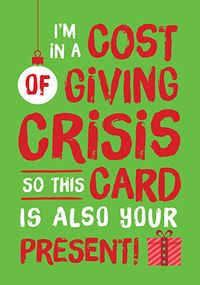 Tap to view Cost of Giving Crisis Christmas Card