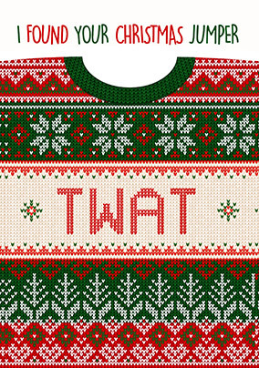 I Found Your Jumper Christmas Card