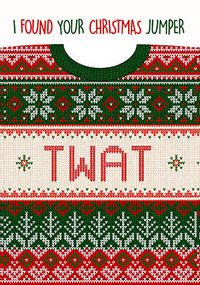 Tap to view I Found Your Jumper Christmas Card