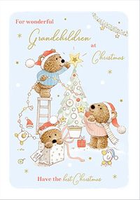 Tap to view Barley Bear To Grandchildren Christmas Card