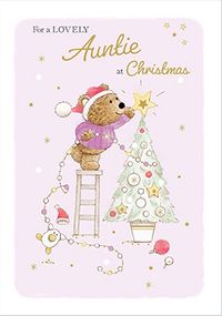 Tap to view Barley Bear Lovely Auntie Christmas Card