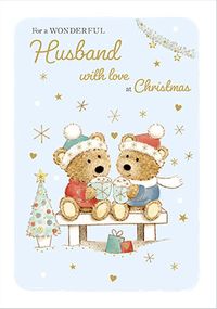 Tap to view Barley Bear Wonderful Husband Christmas Card