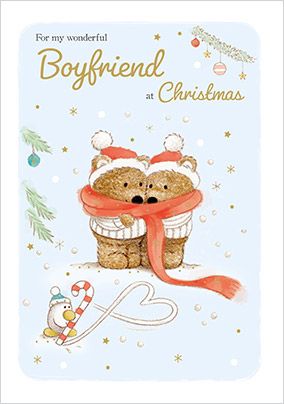 Photo of Barley Bear Wonderful Boyfirend Christmas Card