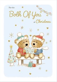 Tap to view Barley Bear To Both Of You Christmas Card