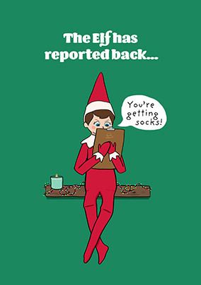 Photo of Elf On The Shelf Report Christmas Card