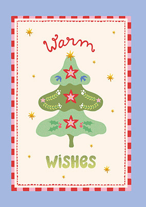Warm Wishes Christmas Tree Card