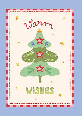 Photo of Warm Wishes Christmas Tree Card