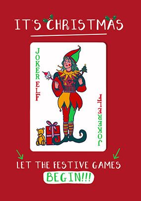 Photo of Joker Elf Christmas Card