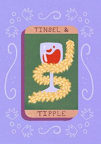 Tap to view Tinsel & Tipple Tarot Christmas Card